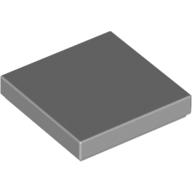 Lego Tile 2 x 2 with Groove / Light Bluish Gray