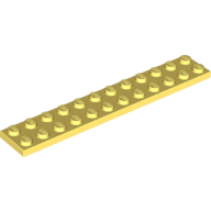 Lego Plate 2 x 12 / Bright Light Yellow