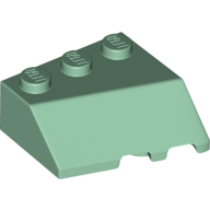 Lego Brick Wedged, Sloped 45° 3 x 3 Left / Sand Green