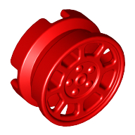 Lego Wheel 11 x 6 with 8 Spokes / Red