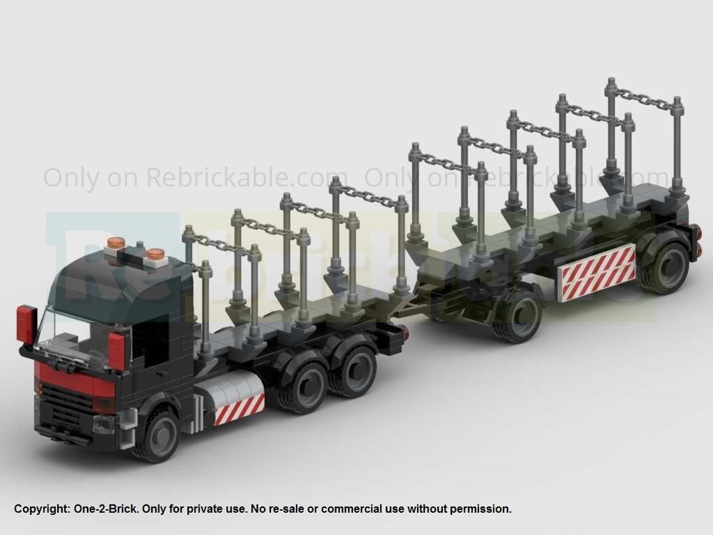 Lego Logging Truck with Trailer