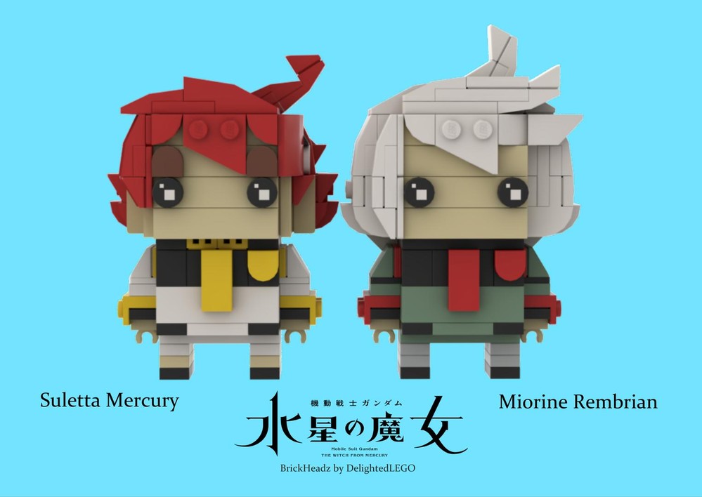 Lego Suletta and Miorine, Gundam Mercury, BrickHeadz