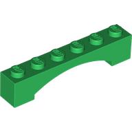 Lego Brick Arch 1 x 6 Raised Arch / Green