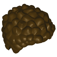 Lego Hair Coiled and Short / Dark Brown