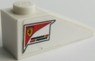 Lego Slope 33 3 x 1 with Ferrari Logo and 'SCUDERIA FERRARI' Pattern on Both Sides (Stickers) - Set 75879