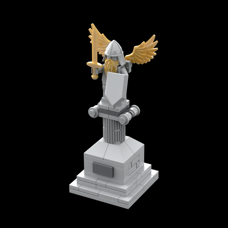 Lego Medieval Town Square Statue