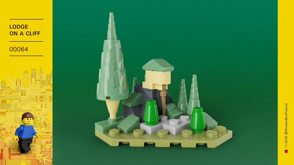 Lego Lodge on a cliff