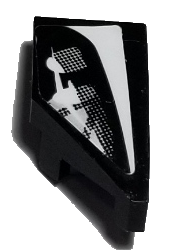 Lego Wedge 2 x 1 x 2/3 Right with Car Headlight Pattern (Sticker) - Set 75885 / Black