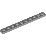 Lego Plate 1 x 10 / Light Bluish Gray