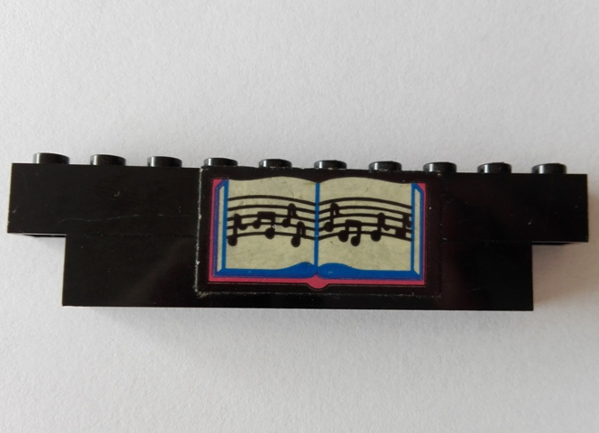 Lego Stickered Assembly 10 x 1 x 2 with Sheet Music Pattern (Sticker) - Set 293