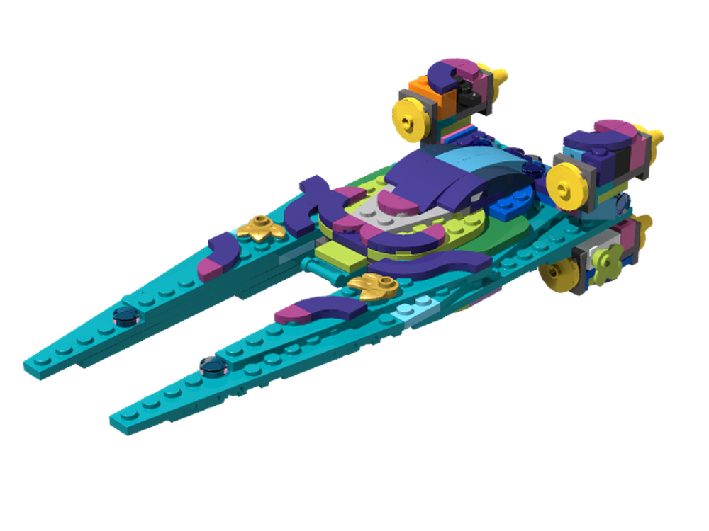 Lego Exotic U wing starfighter (31157 Exotic Peacock Alt Build)