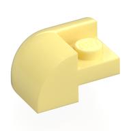 Lego Brick Round, Curved 2 x 2 x 1, Corner / Bright Light Yellow