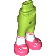 Lego Minidoll Hips and Trousers with Back Pockets with White Socks, Coral Shoes print