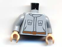 Lego Torso SW Rebel Technician with Pockets and Belt Pattern / Light Bluish Gray Arms / Light Nougat Hands