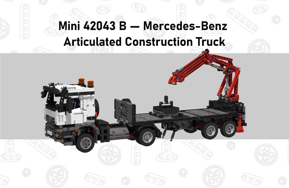 Lego Mini 42043 B - Mercedes-Benz Articulated Construction Truck