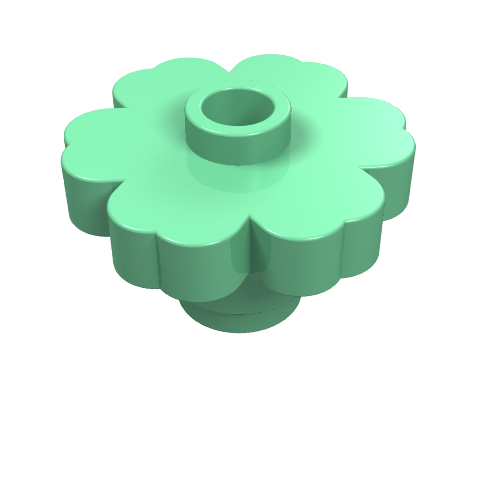 Lego Plant, Flower 2 x 2 - Round [Open Stud] / Medium Green