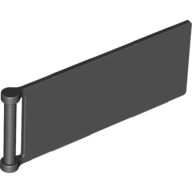 Lego Flag 7 x 3 with Rod / Black