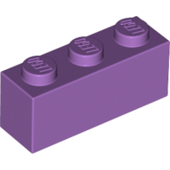 Lego Brick 1 x 3 / Medium Lavender