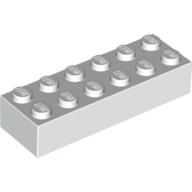 Lego Brick 2 x 6 / White