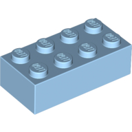 Lego Brick 2 x 4 / Pastel Blue
