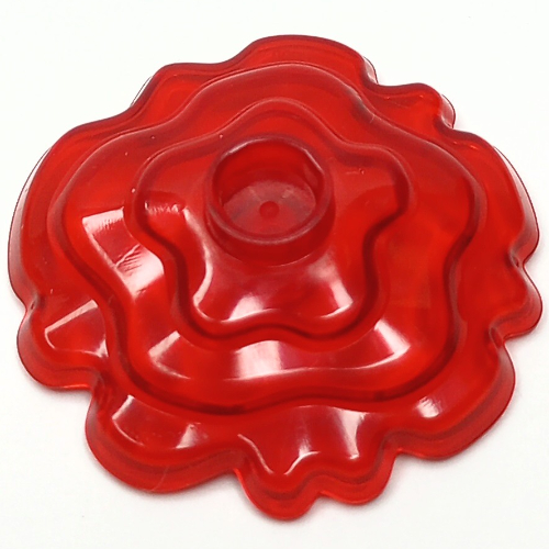 Lego Wave / Power Burst / Flame / Magic Spell Effect, Large Dish with Stud / Trans-Red