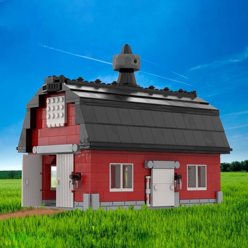 Lego Red Barn Minifigure Scale