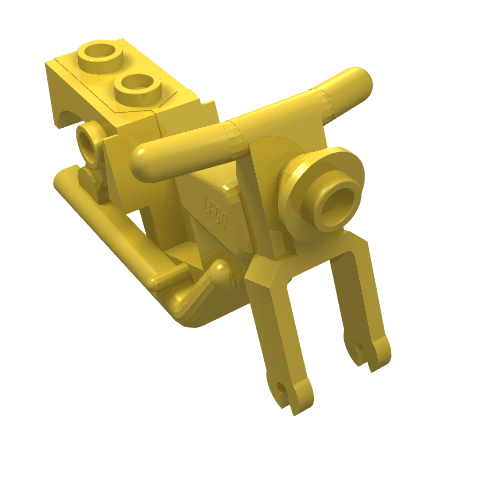 Lego Vehicle Base, Motorcycle Chassis, Frame 3 x 6 x 3 / Yellow