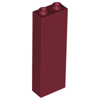 Lego Brick 1 x 2 x 5 / Dark Red