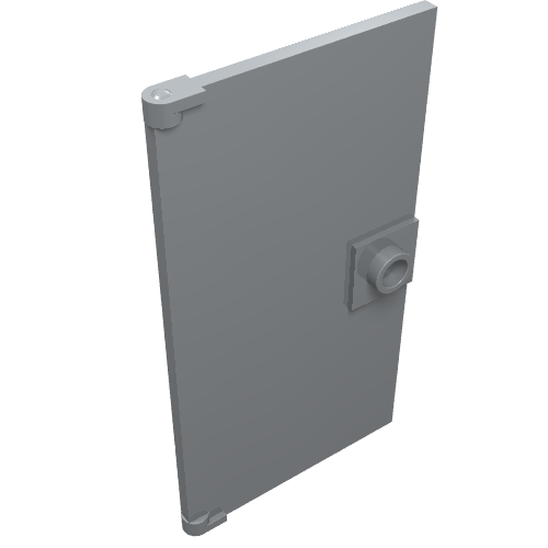 Lego Door 1 x 4 x 6 Smooth with Square Handle Plinth / Light Bluish Gray