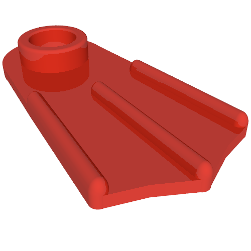 Lego Minifig Footwear Flipper [Thin] / Red