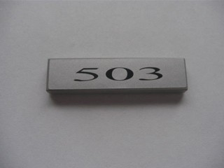 Lego Tile 1 x 4 with '503' Pattern (Sticker) - Set 10022/10025 / Light Gray