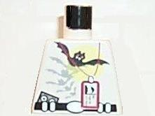 Lego Torso Studios Vampire, Bat and ID Card Pattern / White