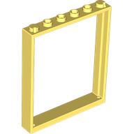 Lego Door Frame 1 x 6 x 6 / Bright Light Yellow