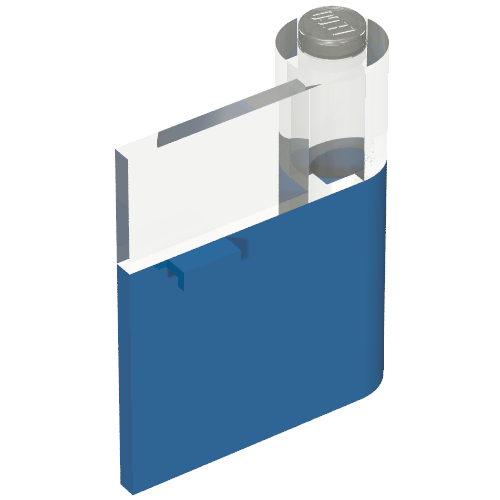 Lego Door 1 x 3 x 3 Right with Window and Horizontal Handle / Blue