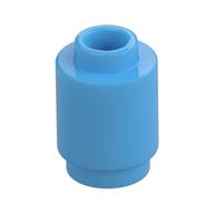 Lego Brick Round 1 x 1 Open Stud / Medium Blue