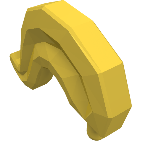 Lego Headwear Accessory Plume / Feather Large with Pin / Yellow