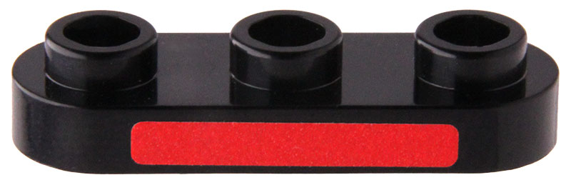 Lego Plate, Round 1 x 3 with Open Studs with Red Taillight Bar Pattern (Sticker) - Set 76923