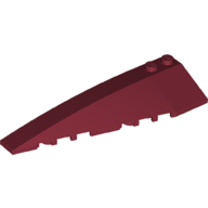 Lego Brick Wedged, Curved 10 x 3 Left / Dark Red