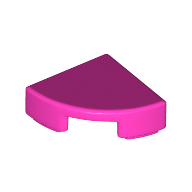Lego Tile Round 1 x 1 Quarter / Dark Pink