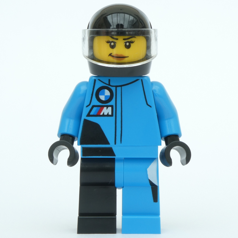Lego Race Driver - Dark Azure Racing Suit, Black Helmet