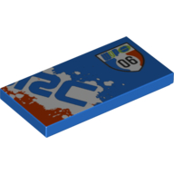 Lego Tile 2 x 4 with 'WGP 06' and 'allinol' Print Model Right Side