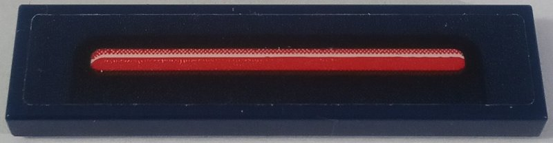Lego Tile 1 x 4 with Red Taillight Line Pattern (Sticker) - Set 42154