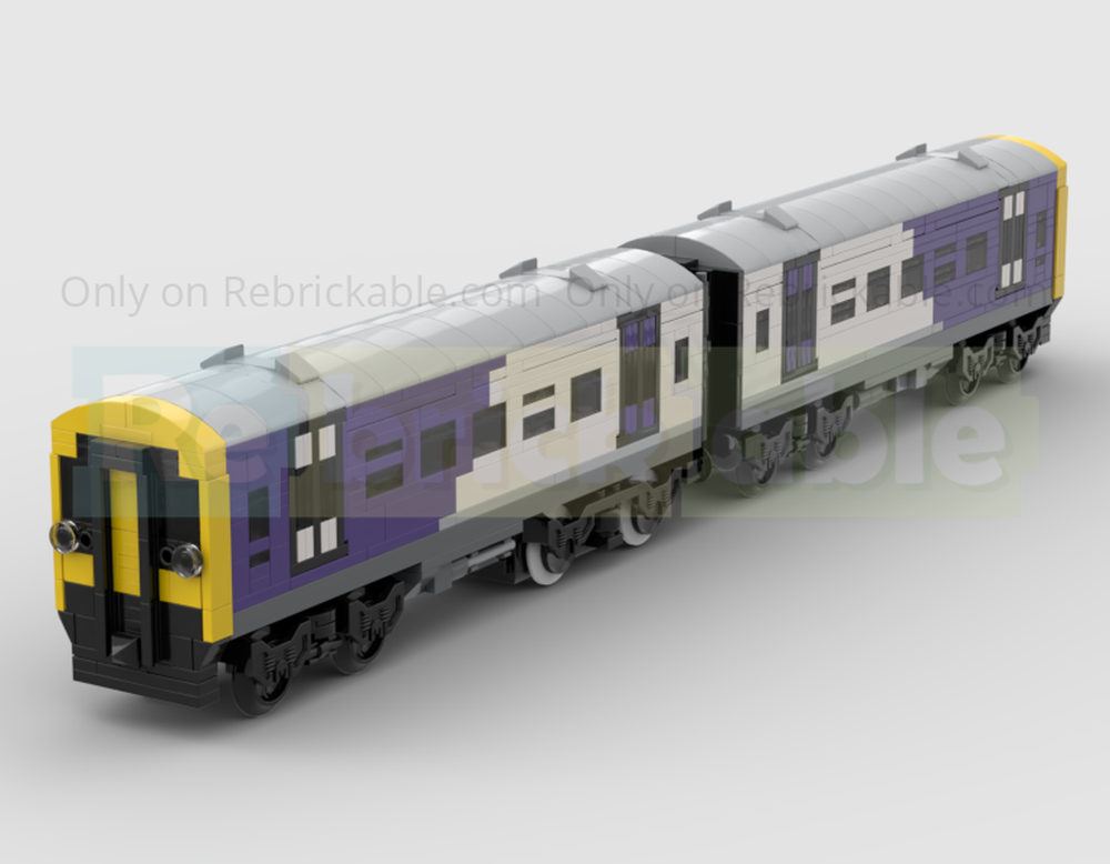 Lego Class 158 Two Carriage DMU Train In East Midlands Railway Livery