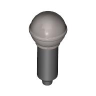 Lego Musical Instrument Microphone with Metallic Silver Top Print / Black