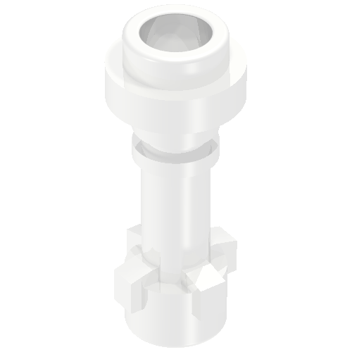 Lego Weapon Lightsaber Hilt with Bottom Ring / Chrome Silver