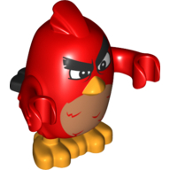 Lego Animal, Bird, Red, Squinting Eyes Print