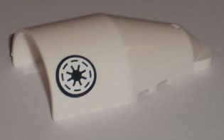 Lego Windscreen 7 x 4 x 2 Round Extended Front Edge with SW Republic Pattern (Sticker) - Set 8085
