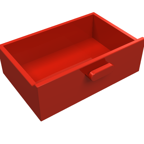 Lego Cupboard 2 x 3 Drawer / Red