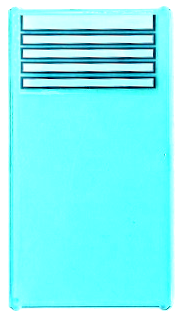 Lego Glass for Window 1 x 4 x 6 with White Venetian Blinds Pattern (Sticker) - Set 41394 / Trans-Light Blue