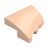 Lego Brick Wedged, Curved 2 x 2 with Stud Notch Left / Light Nougat
